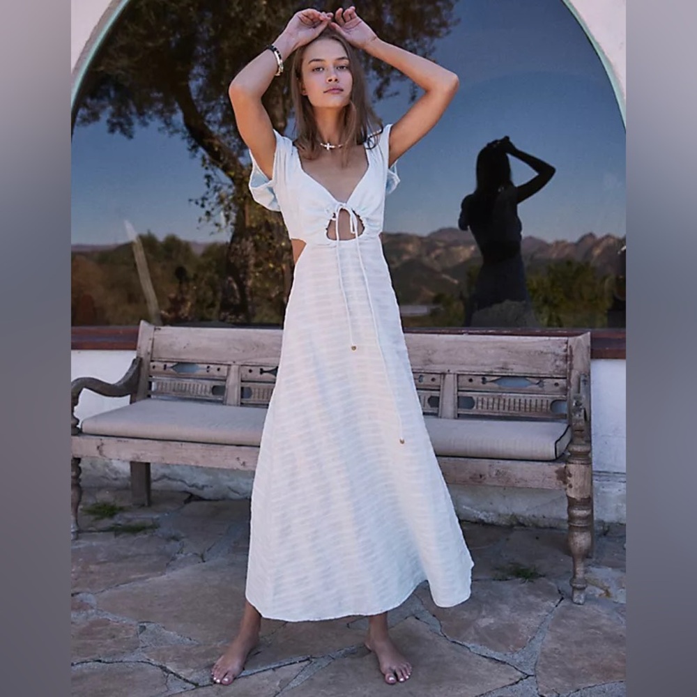 Free People Extra Dose midi dress size large nwt